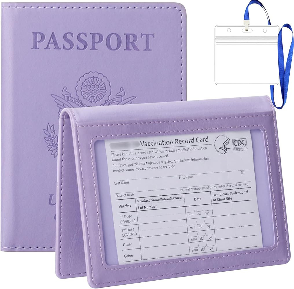 TIGARI Passport Holder Women, Travel Must Haves Passport and Vaccine Card Holder Combo, Slim Trav... | Amazon (US)