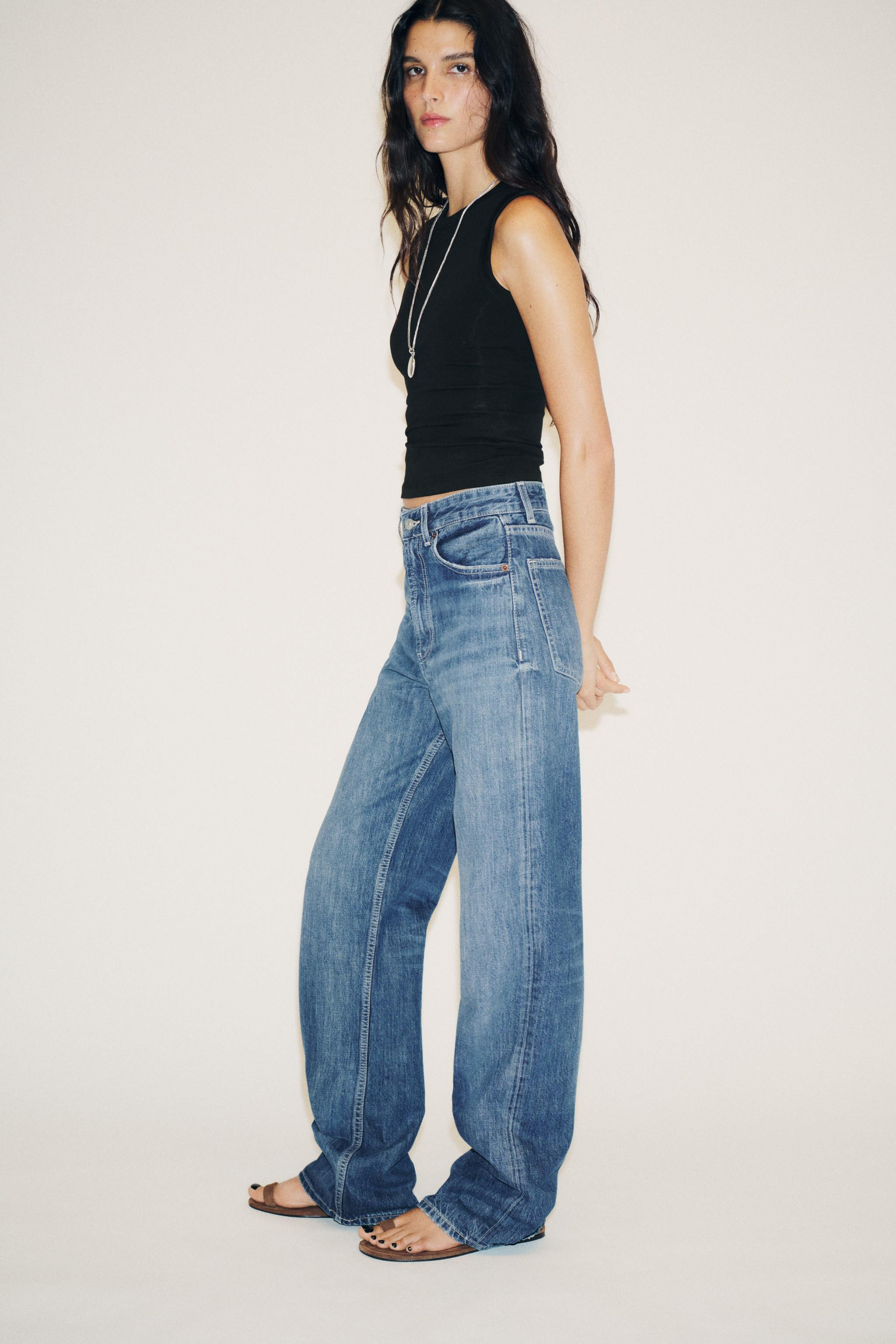 TRF HIGH WAIST WIDE LEG FULL LENGTH JEANS | Zara US