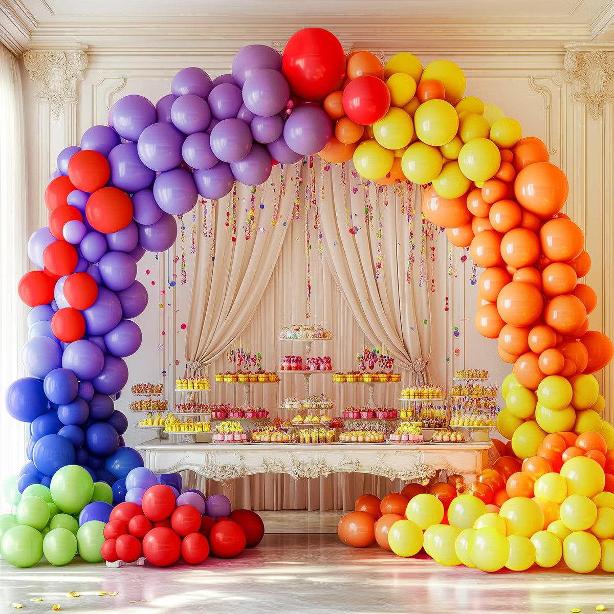 Joyfy Rainbow Balloon Arch Kit 144PCS 18/12/10/5 inch Garland Latex Balloons for Birthdays, Baby ... | Target