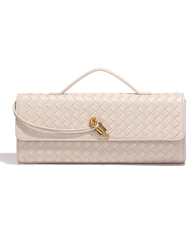 Dreubea Women's Handmade Woven Evening Bag Casual Leather Shoulder Handbag Fashion Crossbody Clut... | Amazon (US)