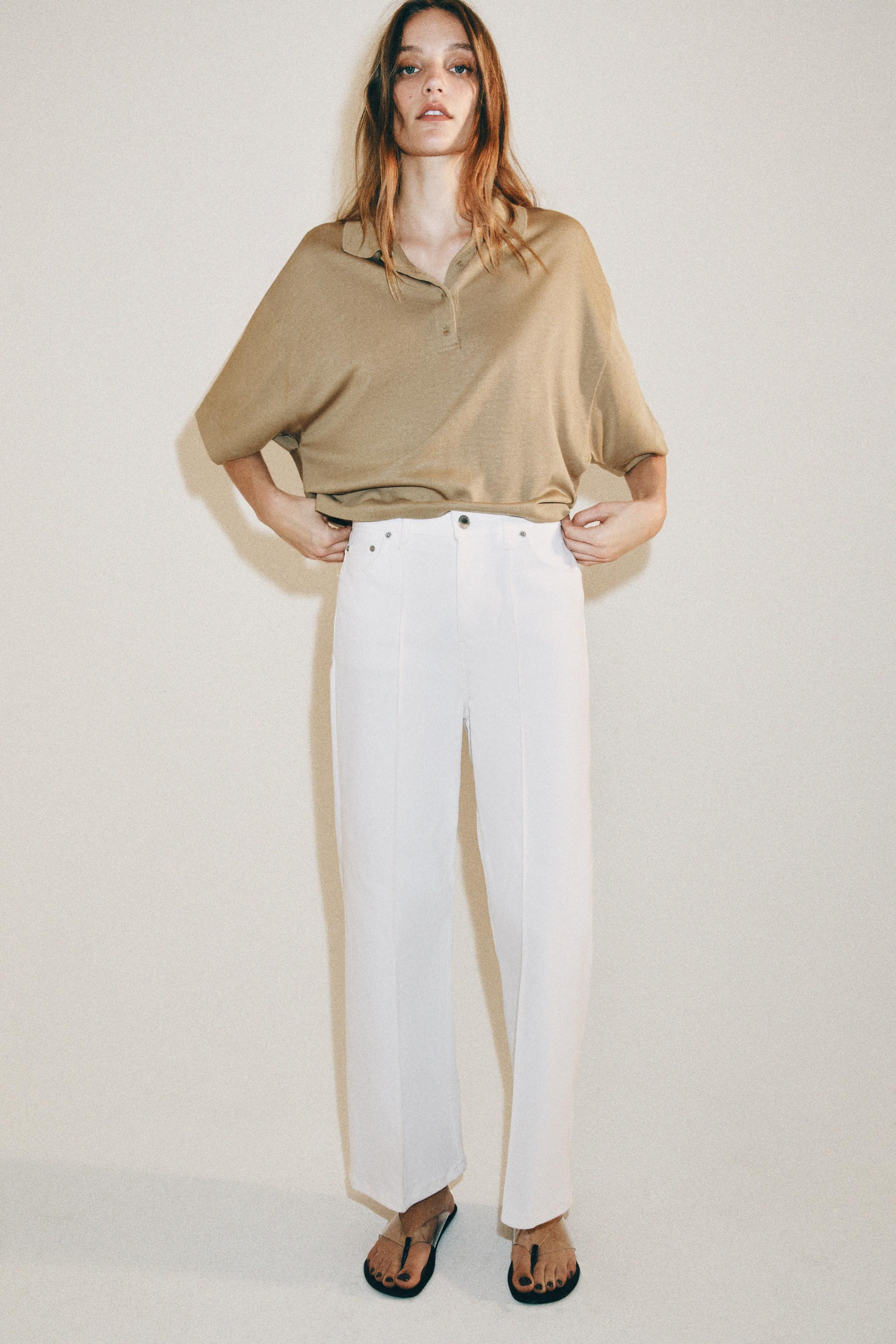 ZW COLLECTION WIDE LEG HIGH-RISE JEANS | Zara US