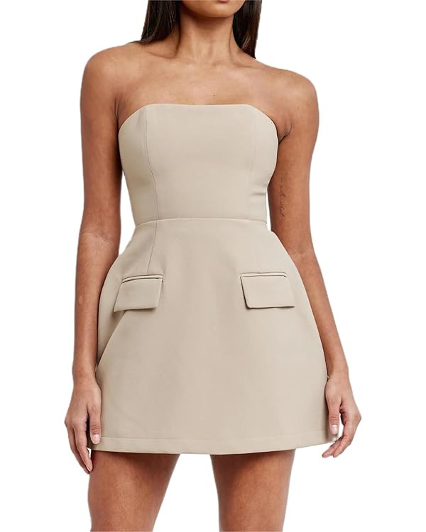 Alyweatry Women Cap Sleeve Mini Dress The Ultimate Muse A-Line Elegant Formal Party Short Dress w... | Amazon (US)