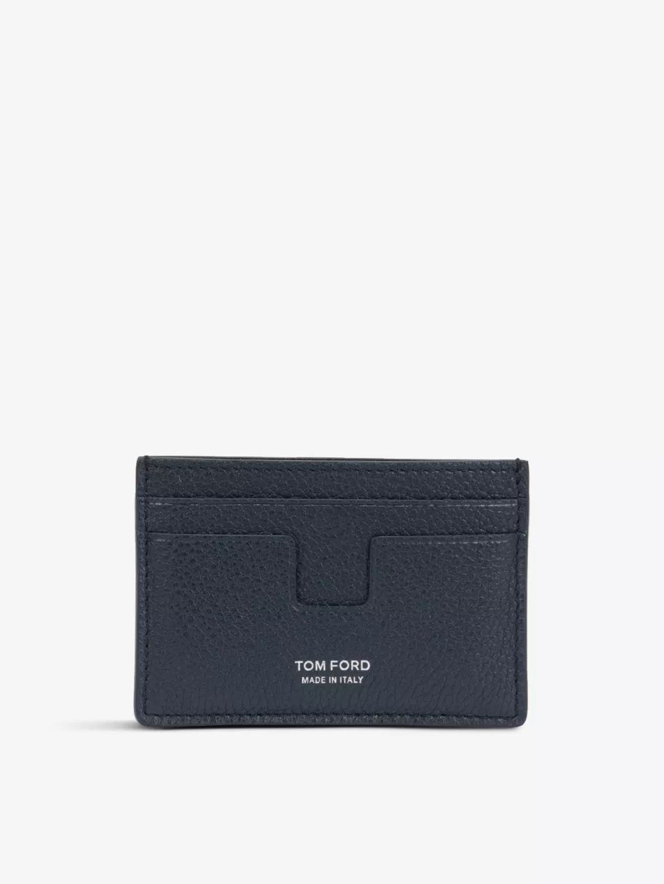 Logo-embossed leather card holder | Selfridges