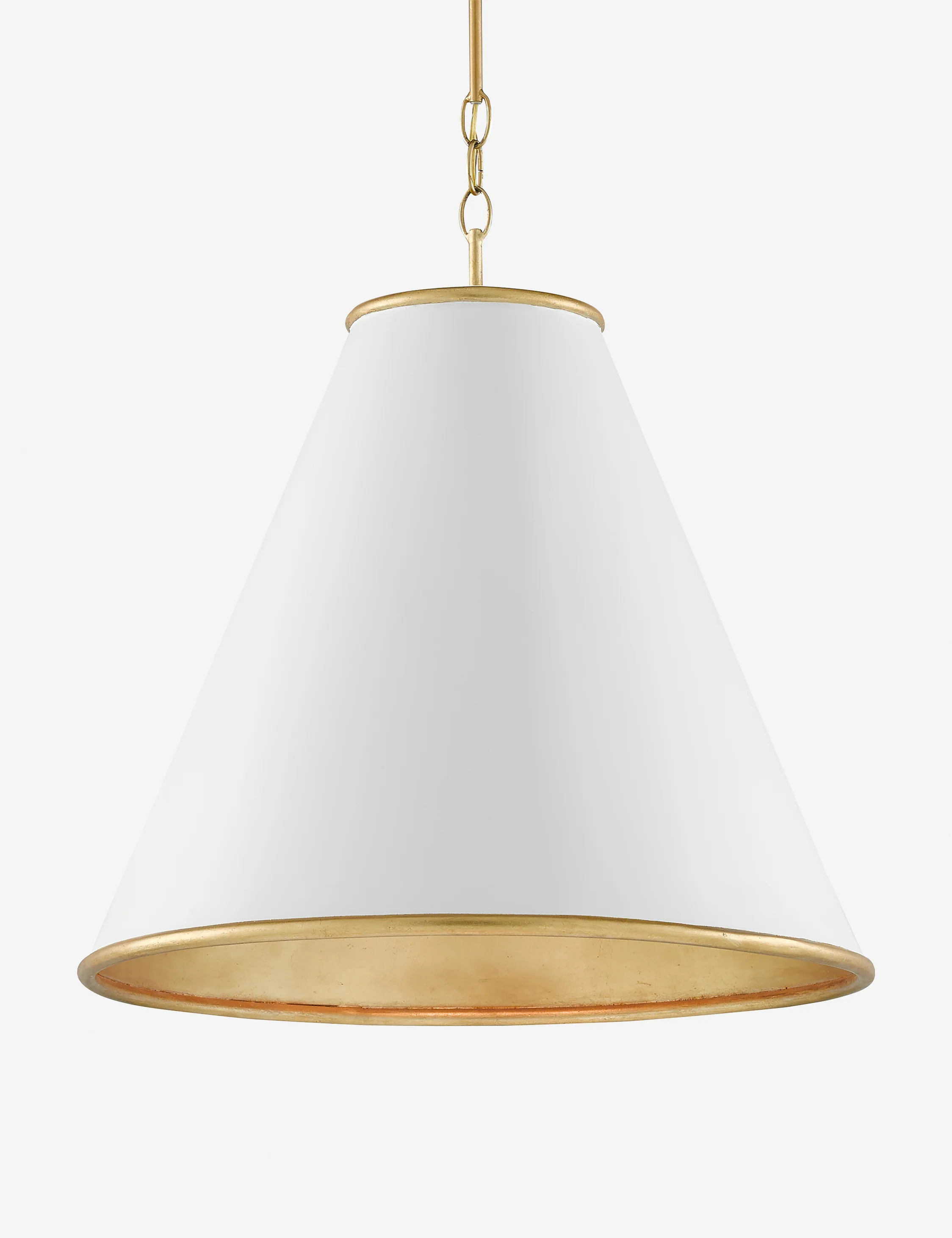Adkins Pendant, Brass and White 22"Dia | Lulu and Georgia 