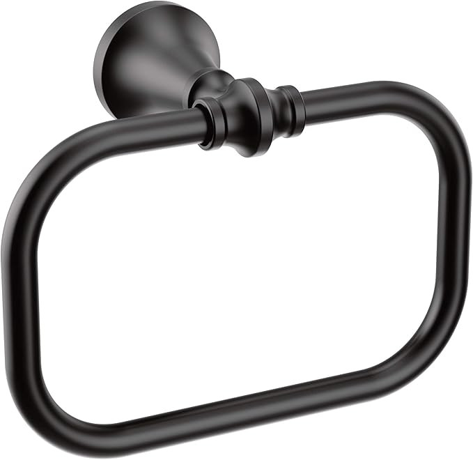 Moen YB0586BL Colinet Hand Towel Ring, Matte Black | Amazon (US)