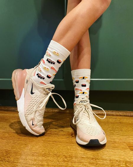 Sushi socks! My daughter has been going through my sock drawer lately & I’m loving how she’s styling some of my favorite socks 🍣 

#LTKshoecrush #LTKfamily #LTKGiftGuide