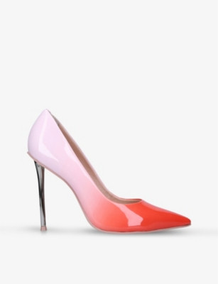 Sharp Ombré patent faux-leather heeled court shoes | Selfridges