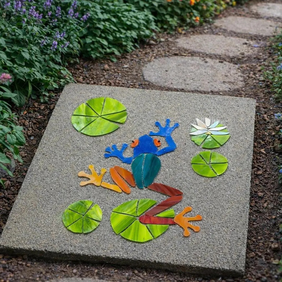 Stained Glass Rain Forest Frog Mosaic Precut - Etsy | Etsy (US)