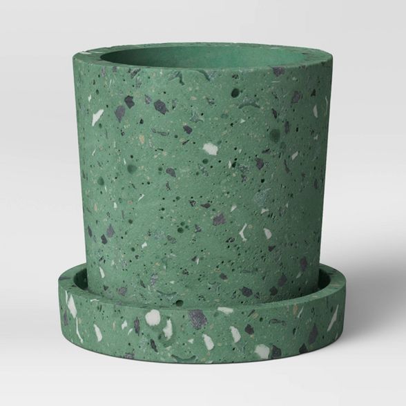 4" Concrete Terrazzo Planter Green - Project 62™ | Target