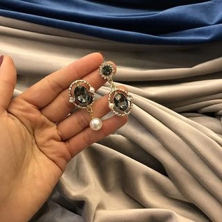 Dollu - Non-Matching Rhinestone Earrings | YesStyle | YesStyle Global