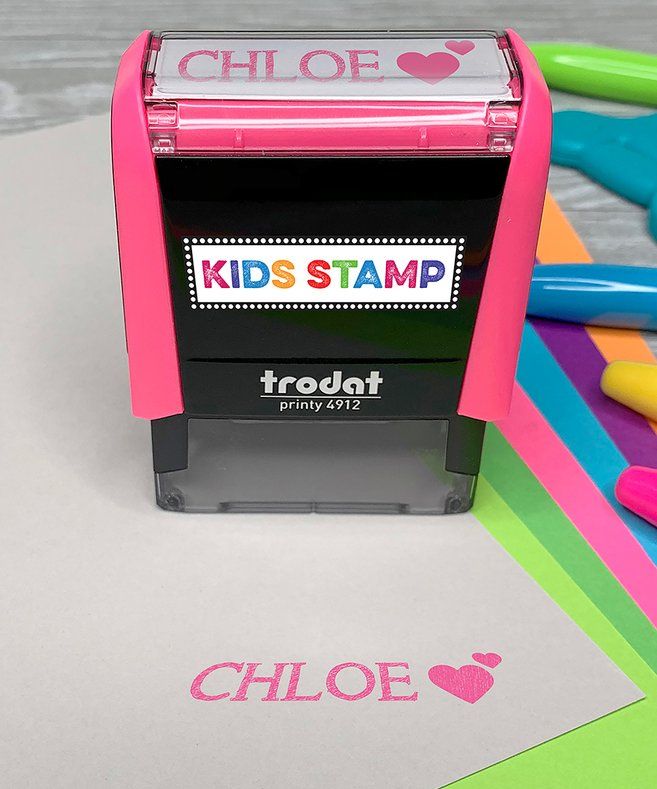 Hampton Technologies Dual Hearts Personalized Self-Inking Rubber Stamp | Best Price and Reviews |... | Zulily