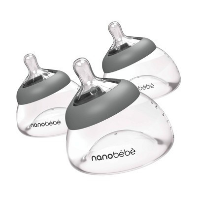 nanobebe Breast Milk Baby Bottle - Gray - 3pk | Target