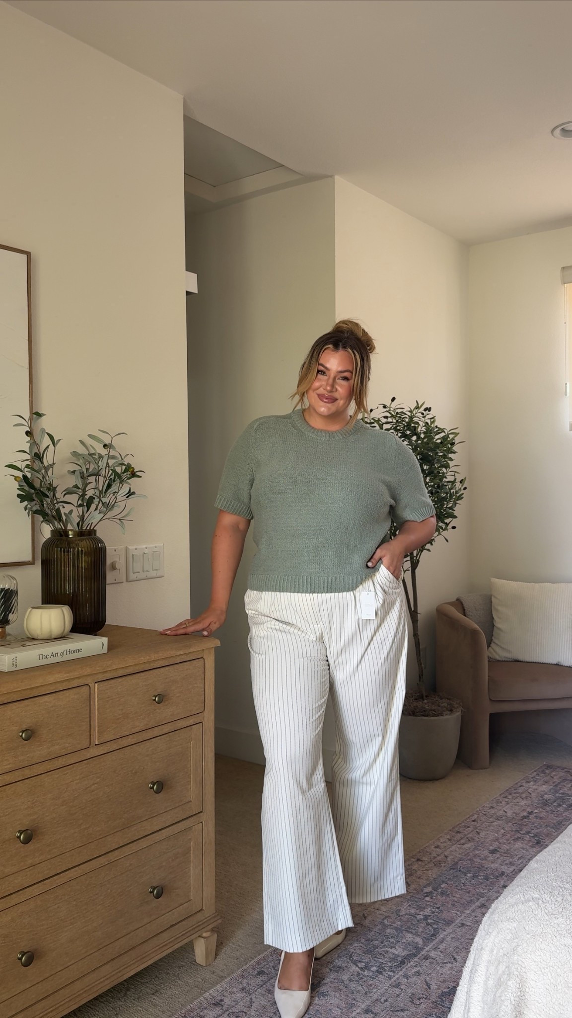 workwear outfit inspo! wearing an xl in the top and a 33 long in the pants ✨

#LTKMidsize #LTKWorkwear #LTKSeasonal