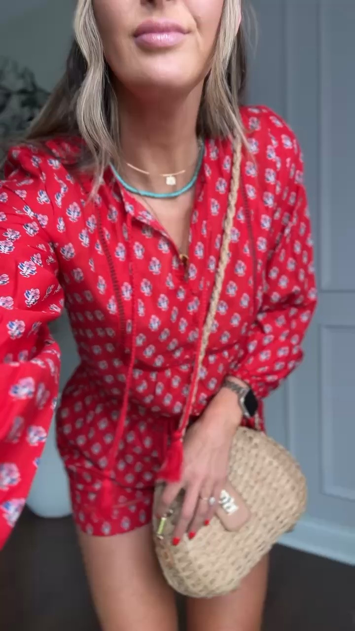 A beautiful red matching set with all the cute details!! ❤️🤍🩵

#LTKgrwm #LTKmomlife #LTKootd