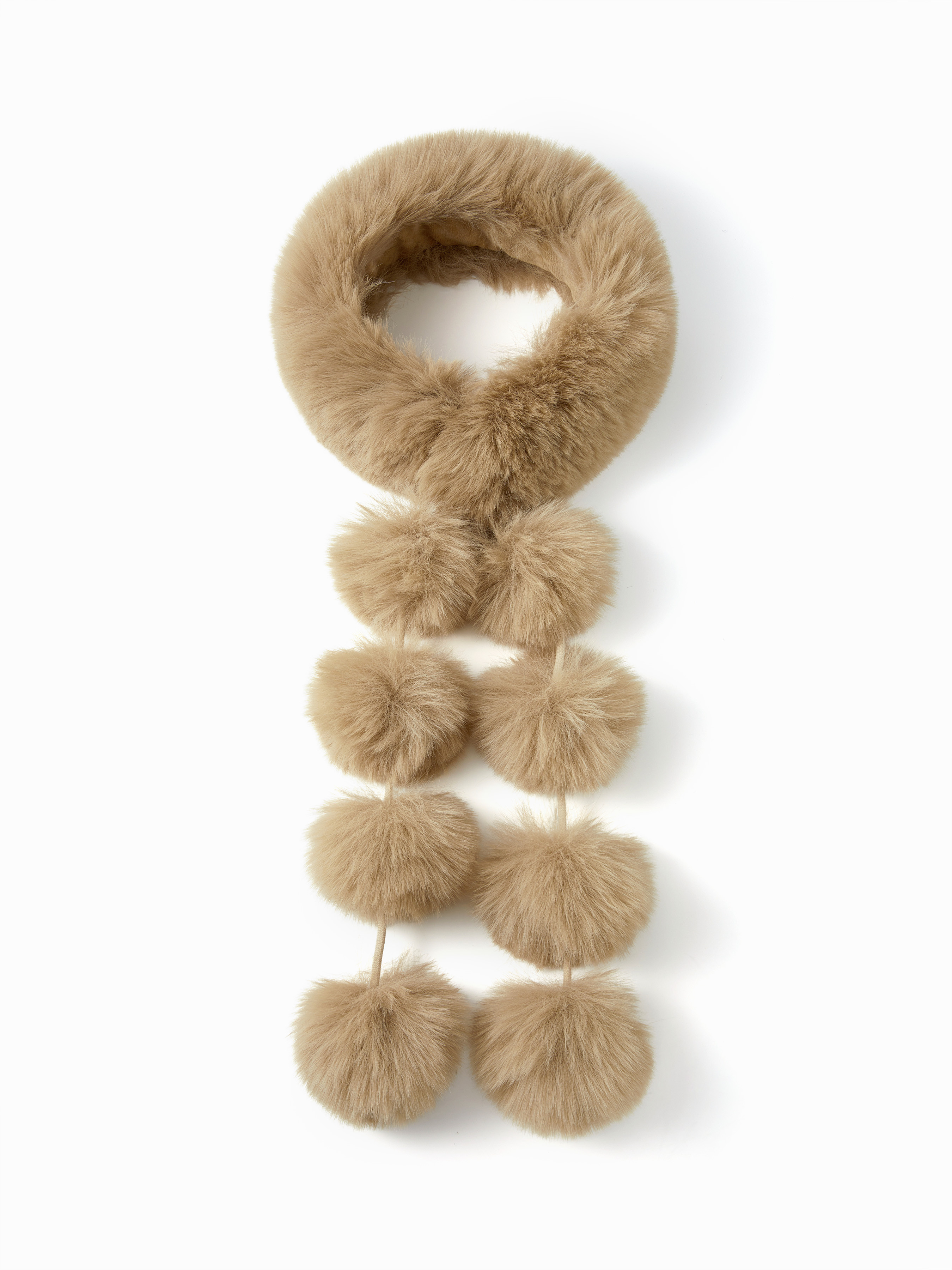 POM POM FUZZY SCARF For Daily Casual | Cider