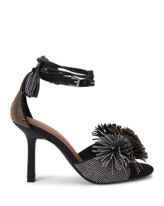 Women's Suede Pom Pom Ankle Tie Sandals | Bloomingdale's (US)