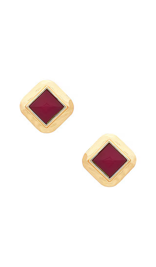 Kiss Earrings in Gold & Red | Revolve Clothing (Global)