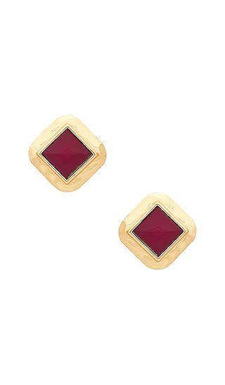 Kiss Earrings in Gold & Red | Revolve Clothing (Global)