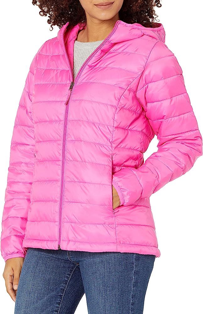 Amazon Essentials Women's Lightweight Long-Sleeve Full-Zip Water-Resistant Packable Hooded Puffer... | Amazon (US)