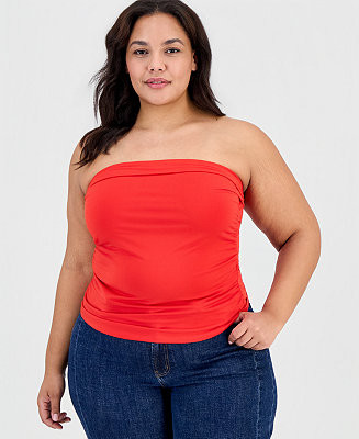 FULL CIRCLE TRENDS Plus Size Pull-On Tube Top - Macy's | Macy's