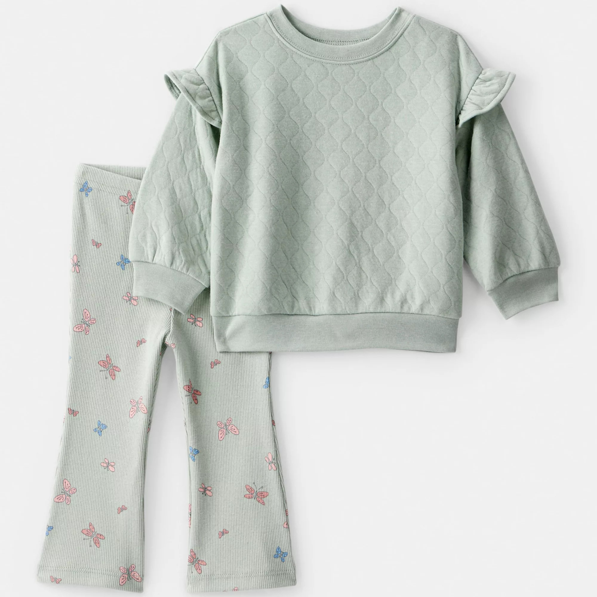 Baby Girls Carter's 2-pc. Butterfly Sweater & Pant Set | Kohl's
