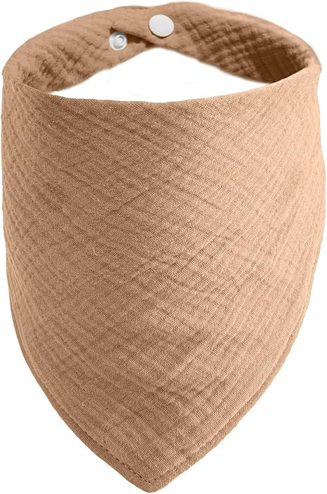 Solid Color Dog Scarf - Adjustable Cotton Bandana for Medium Dogs,Coffee,Medium | Amazon (US)