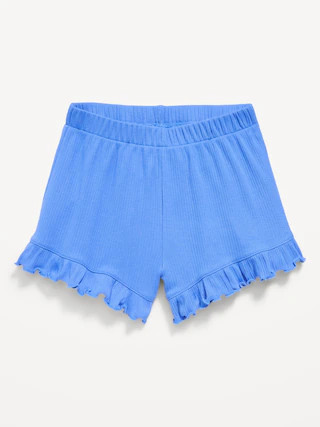 Ribbed Ruffled Shorts for Toddler Girls | Old Navy (US)