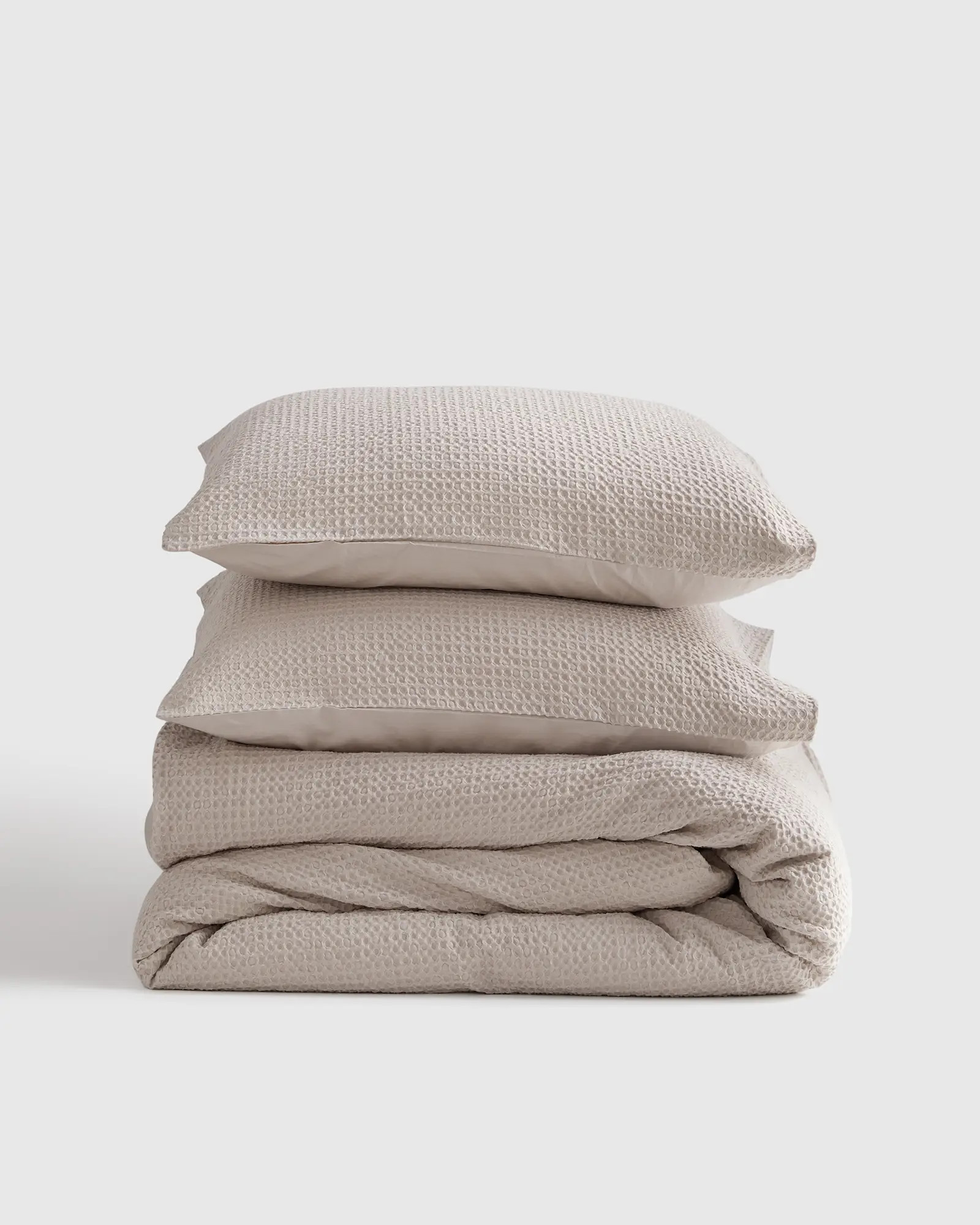 Organic Luxe Waffle Duvet Cover Set in Sand | Quince