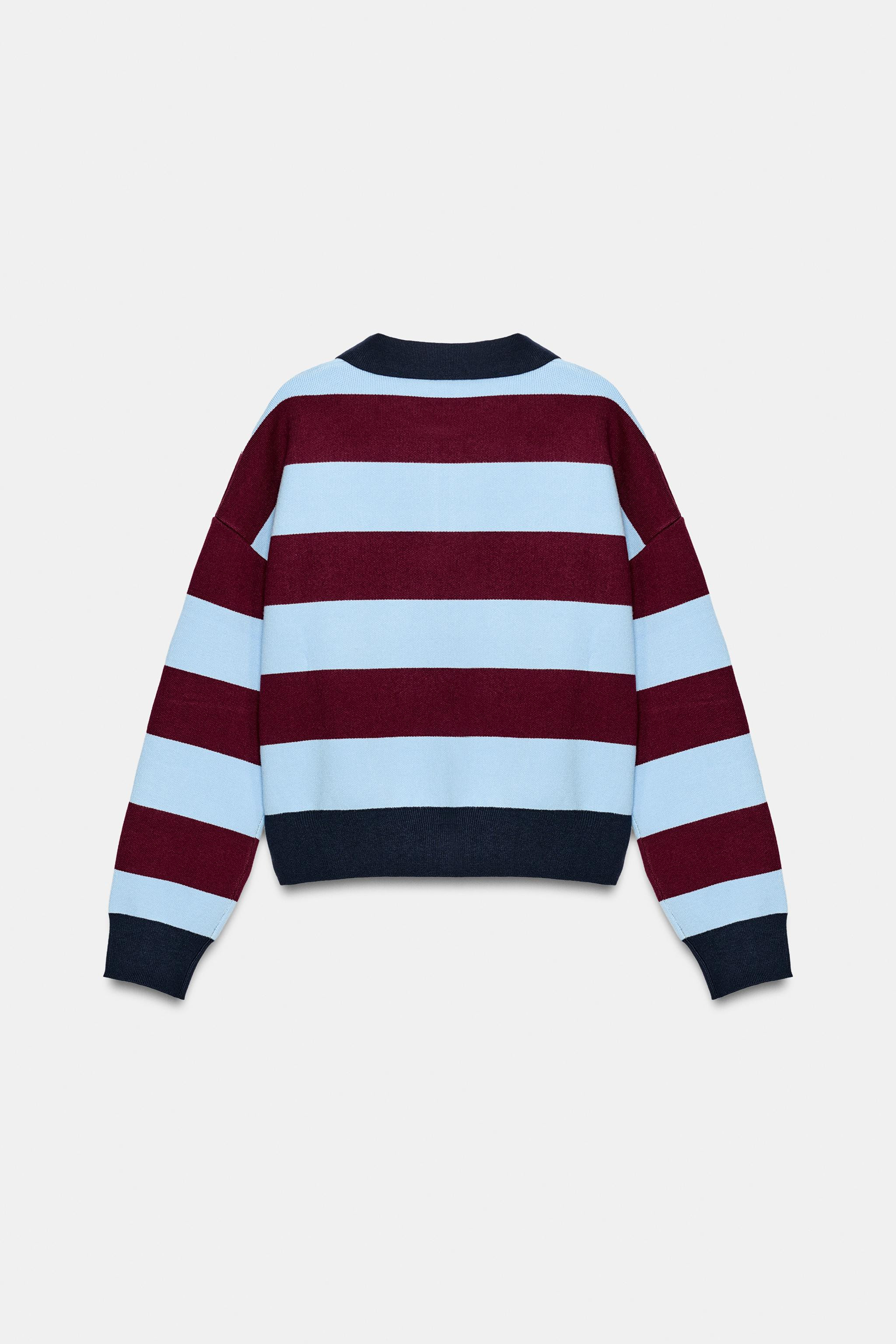 STRIPED KNIT POLO | Zara US