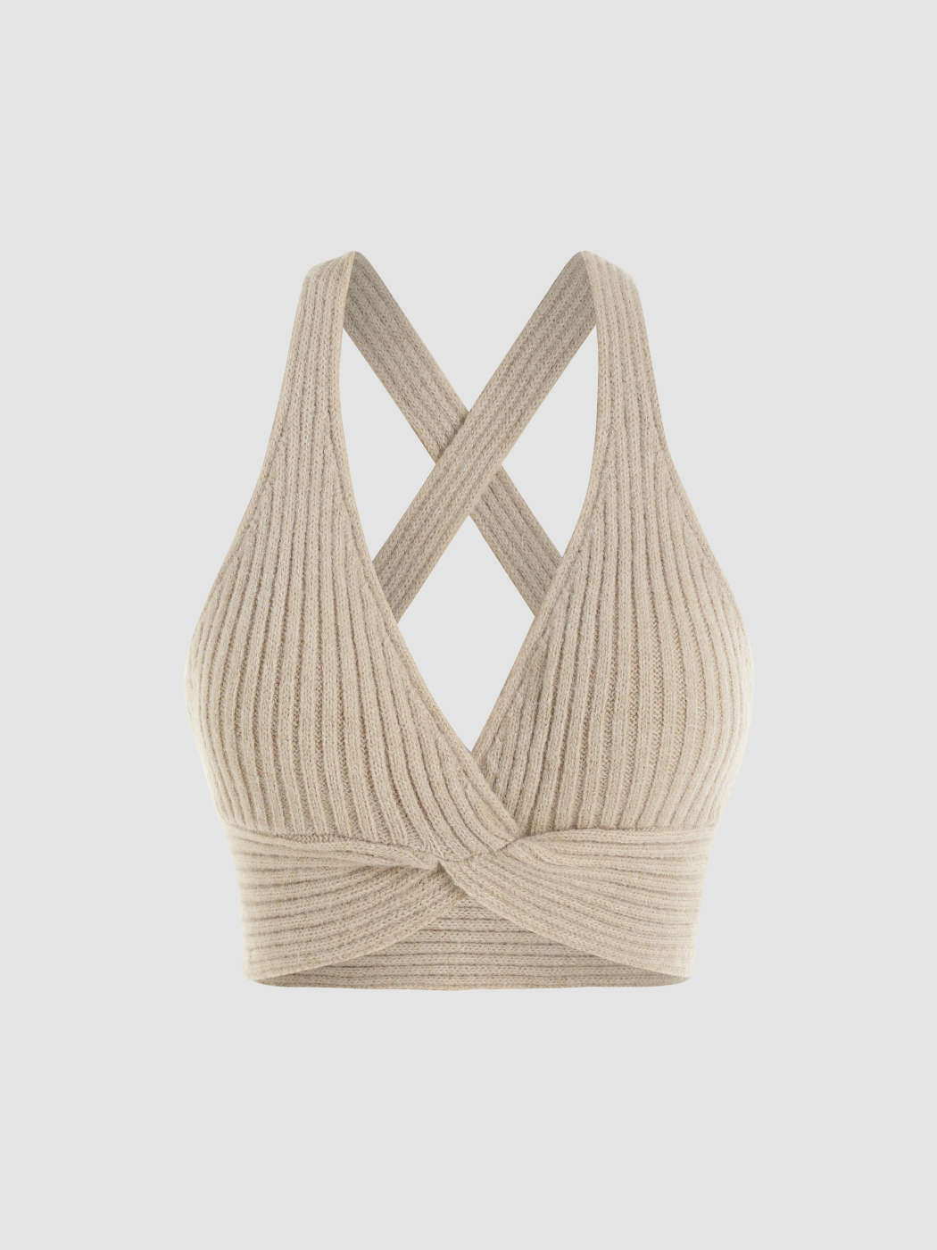 Twisted Rib Knit Crop Tank Top | Cider
