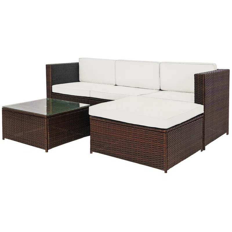 Margret 77.2'' Wide Outdoor Right Hand Facing Patio Sectional with Cushions | Wayfair North America