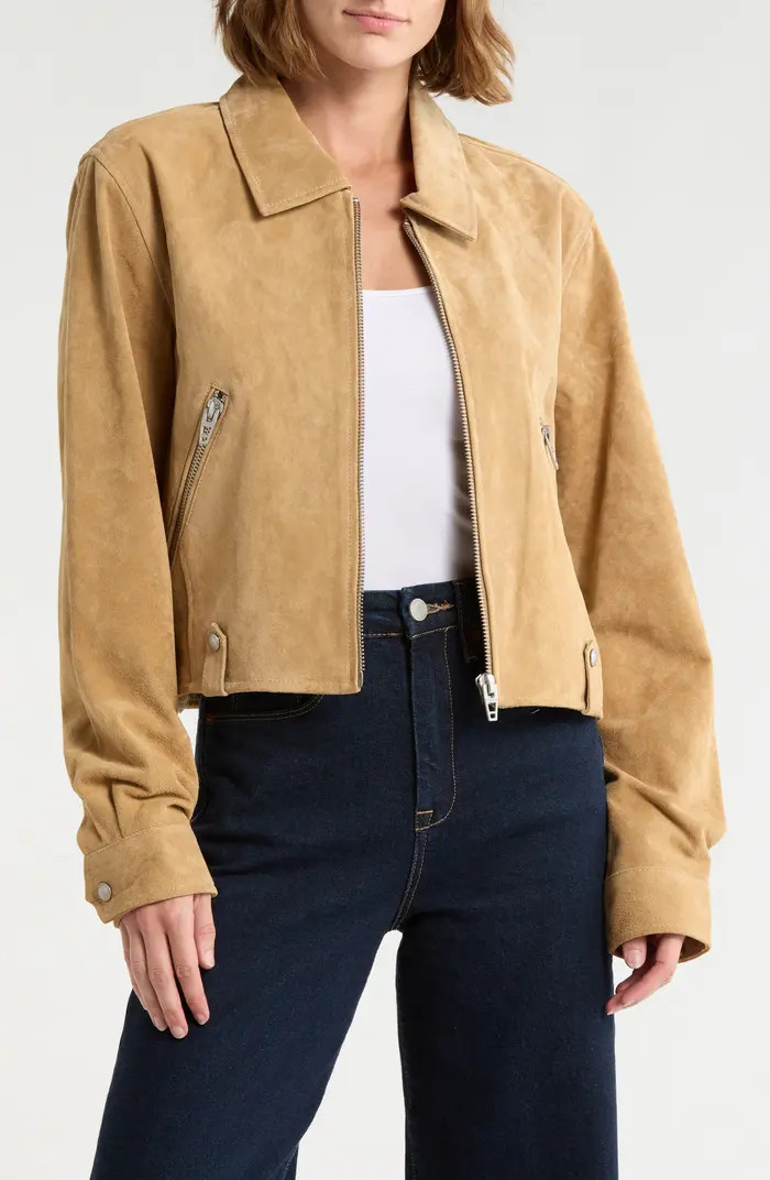 BLANKNYC Crop Suede Jacket | Nordstromrack | Nordstrom Rack