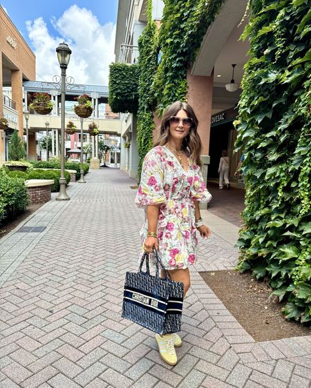 Perfect romantic chic girly summer dress. Floral dress. Adidas sneakers. Causal style. Perfect travel look. Giving Europe vibes 

#LTKTravel #LTKSeasonal