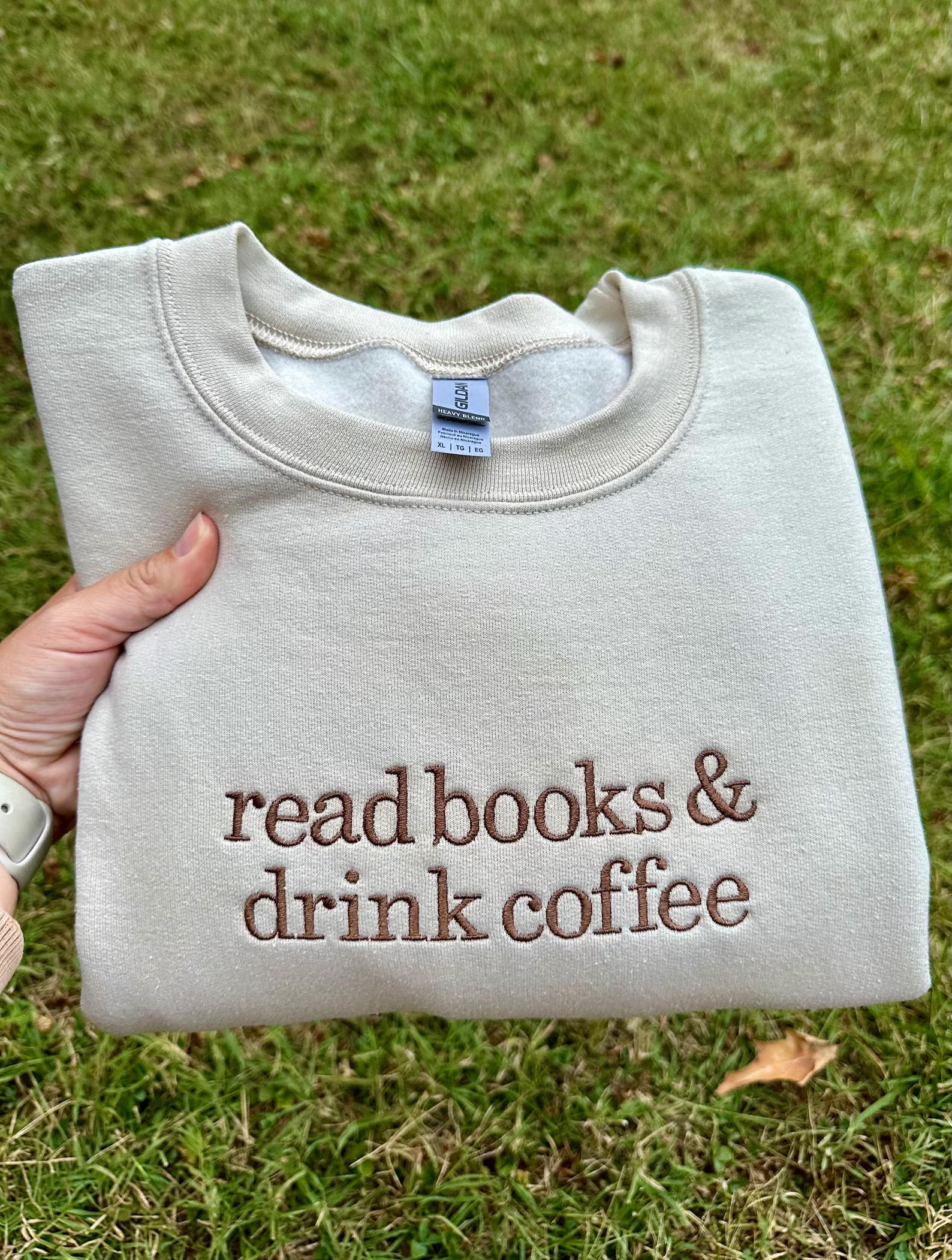 Made to Order Read Books & Drink Coffee Crewneck Sweatshirt, Gift for Book and Coffee Lovers, Gif... | Etsy (US)