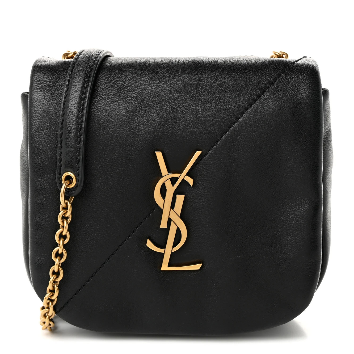 Saint Laurent Lambskin Patchwork Monogram Nano Jamie 4.3 Black 1941555 | FASHIONPHILE (US)