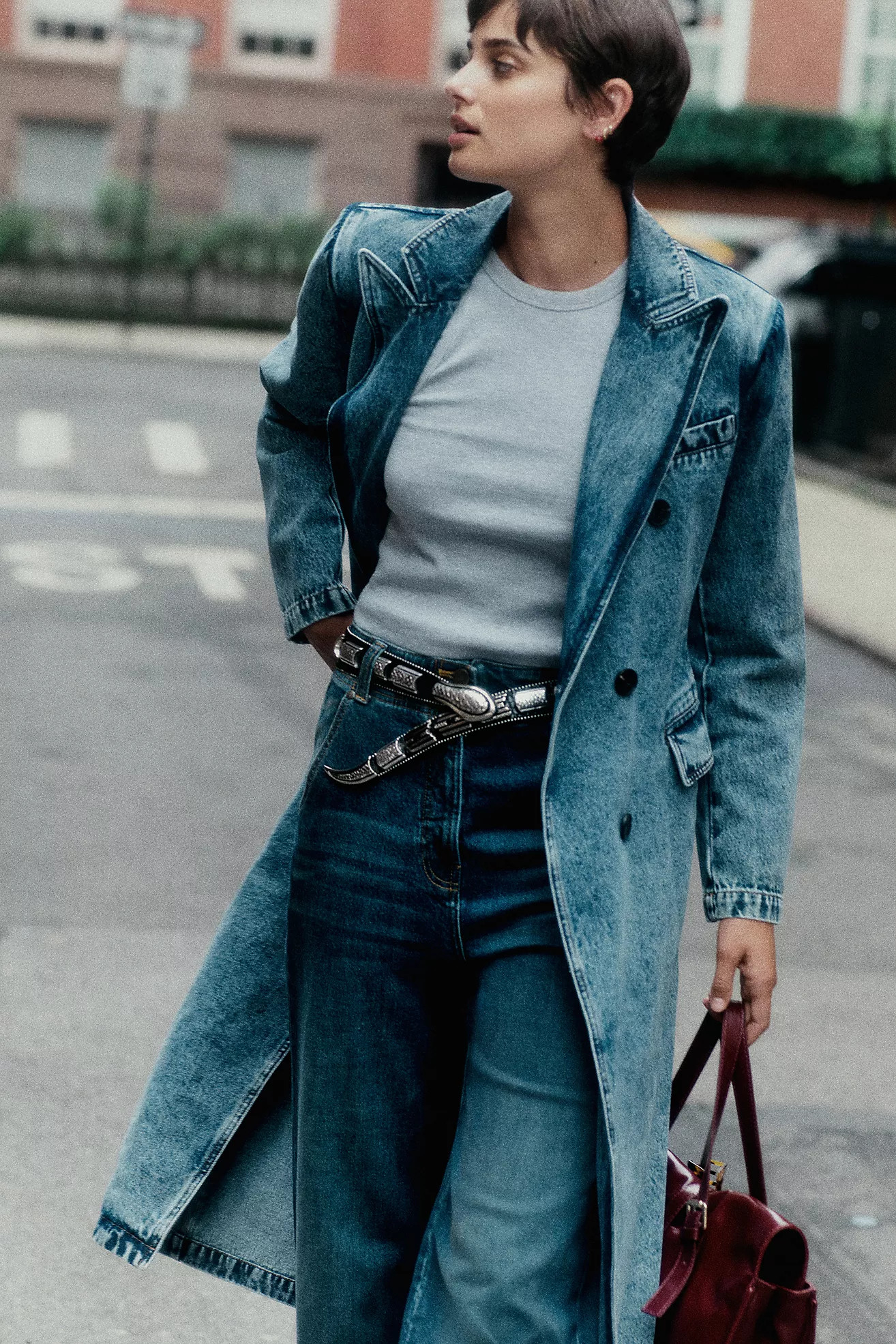 Avec Les Filles Denim Trench Coat | Anthropologie (US)