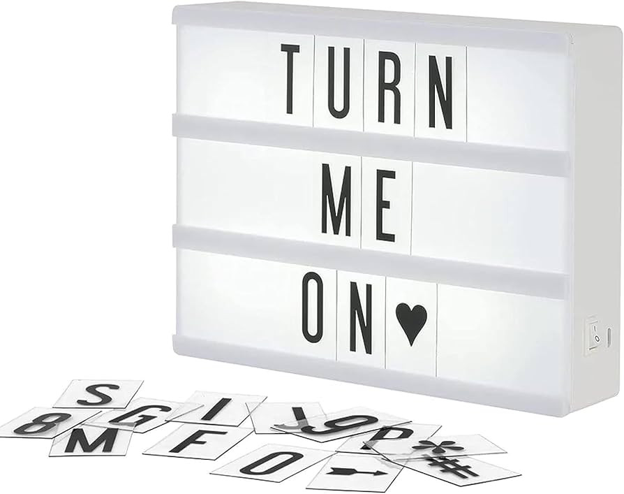 My Cinema Lightbox - The Mini Cinema Lightbox, LED Changeable Quote Sign To Create Personalized M... | Amazon (CA)