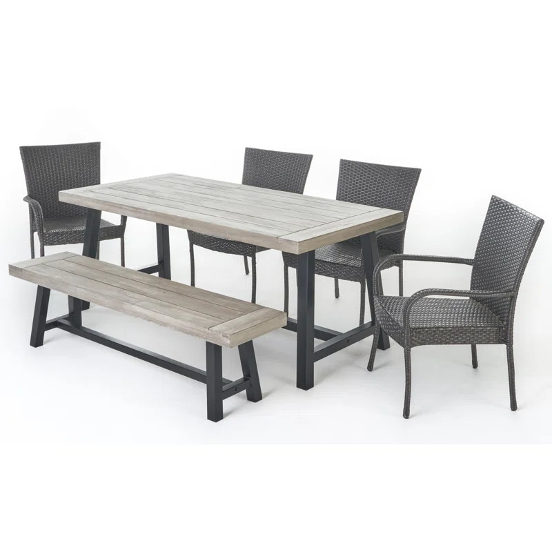 Nungesser Rectangular 6 - Person 71" Long Dining Set | Wayfair North America