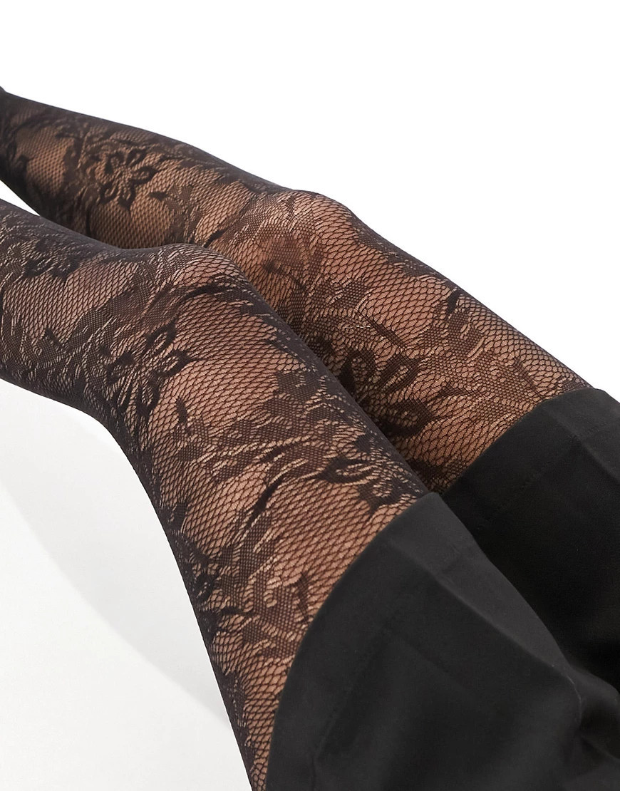 Monki lace tights in black | ASOS (Global)