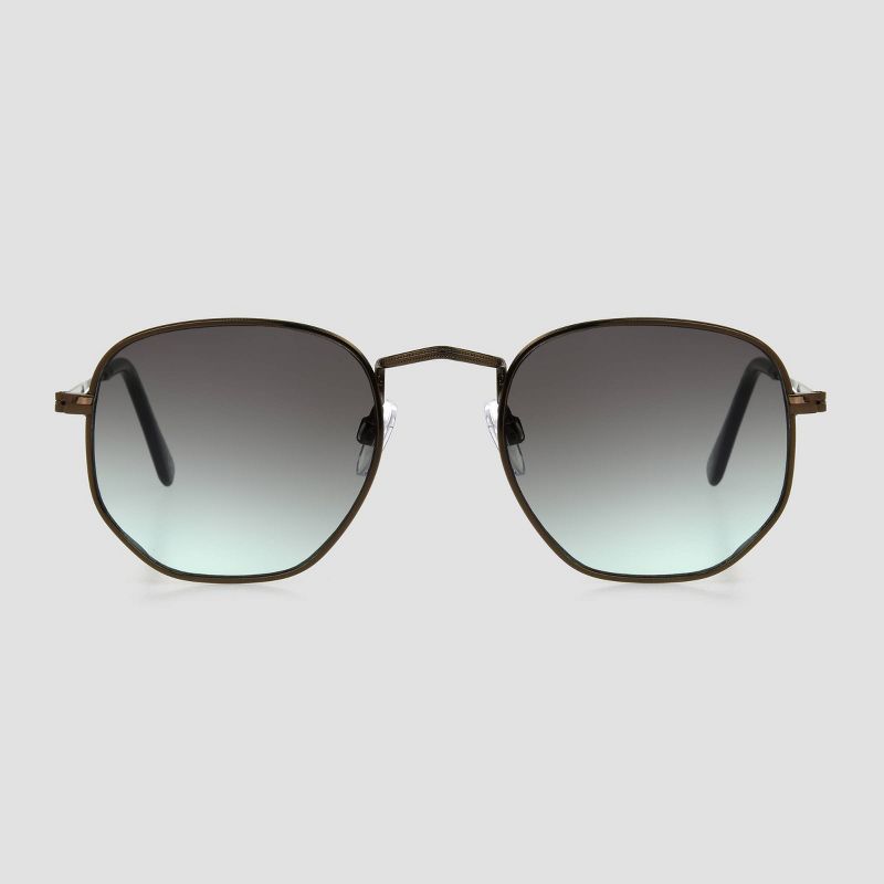Women's Narrow Metal Geo Round Sunglasses - Universal Thread™ Silver | Target