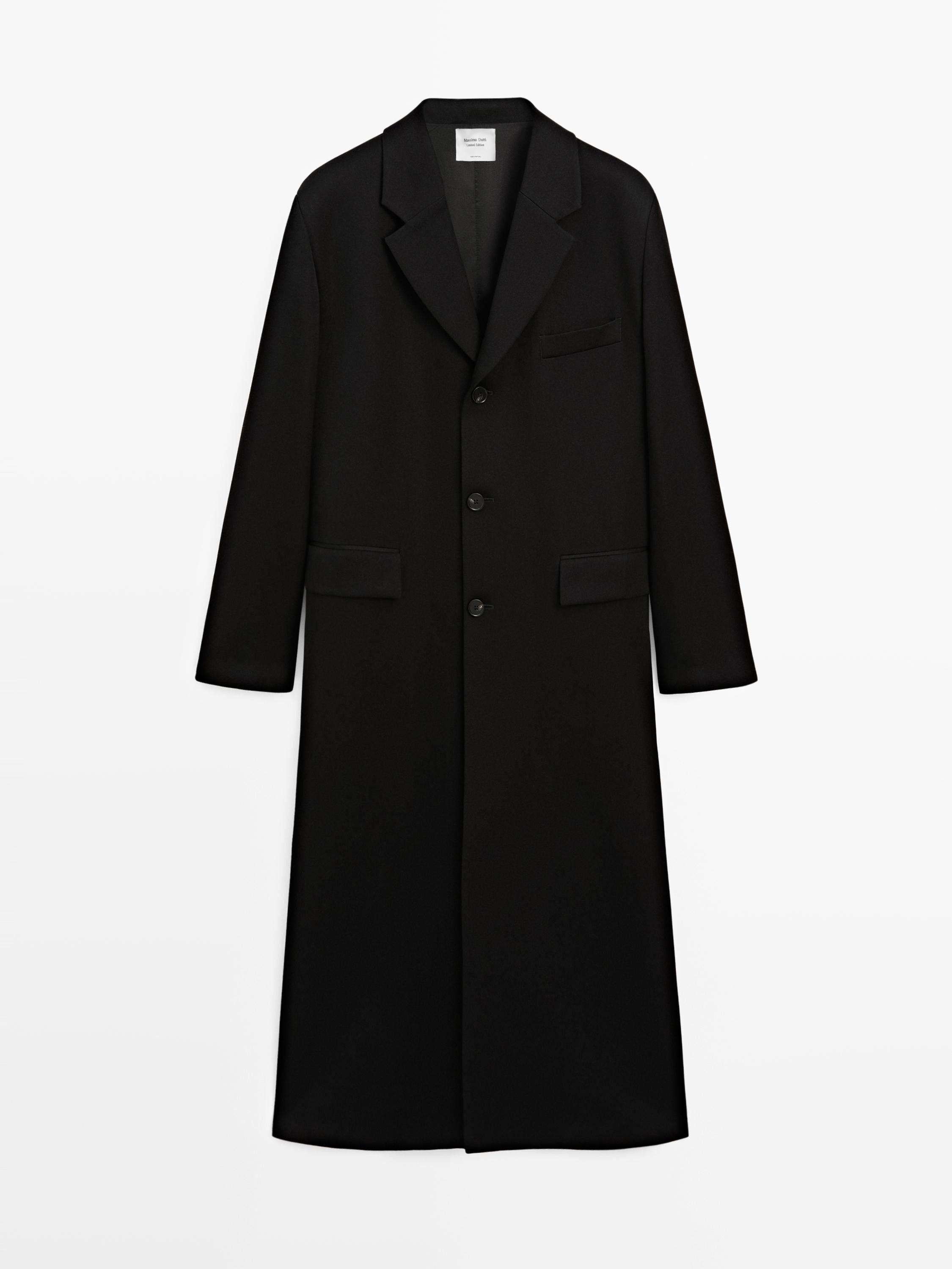 Long 100% wool coat - LIMITED | Massimo Dutti UK