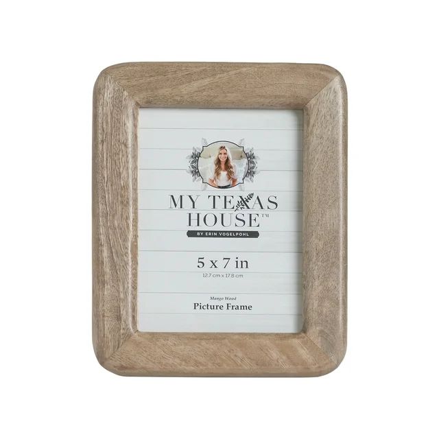 My Texas House 5" x 7" Natural Mango Wood Tabletop Picture Frame | Walmart (US)