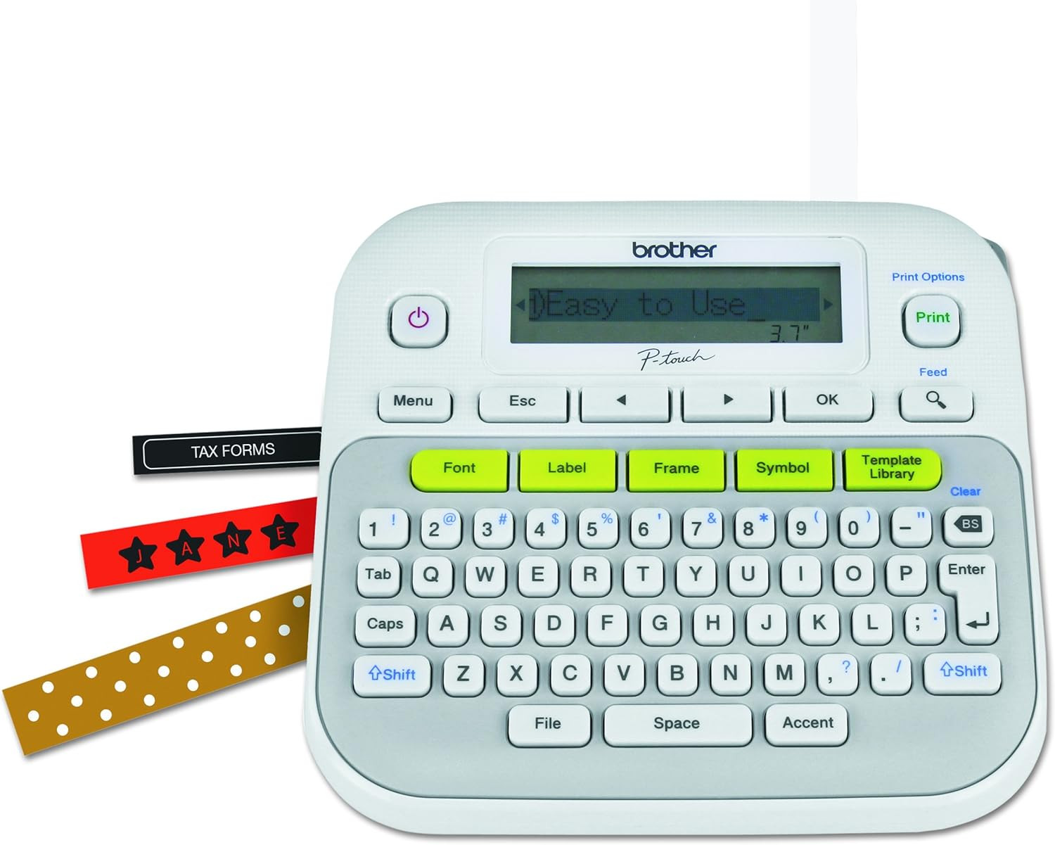 Brother P-touch, PTD210, Easy-to-Use Label Maker, One-Touch Keys, Multiple Font Styles, 27 User-F... | Amazon (US)