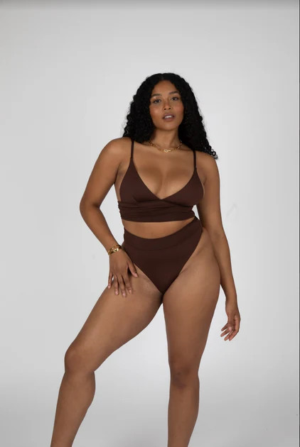 SEYCHELLES CHEEKY BIKINI BOTTOM - COCOA BROWN | TALA (UK)