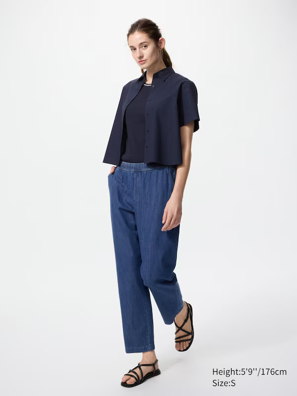 Jeans alla Caviglia Comodi Cotone (Lunghi) | Uniqlo IT