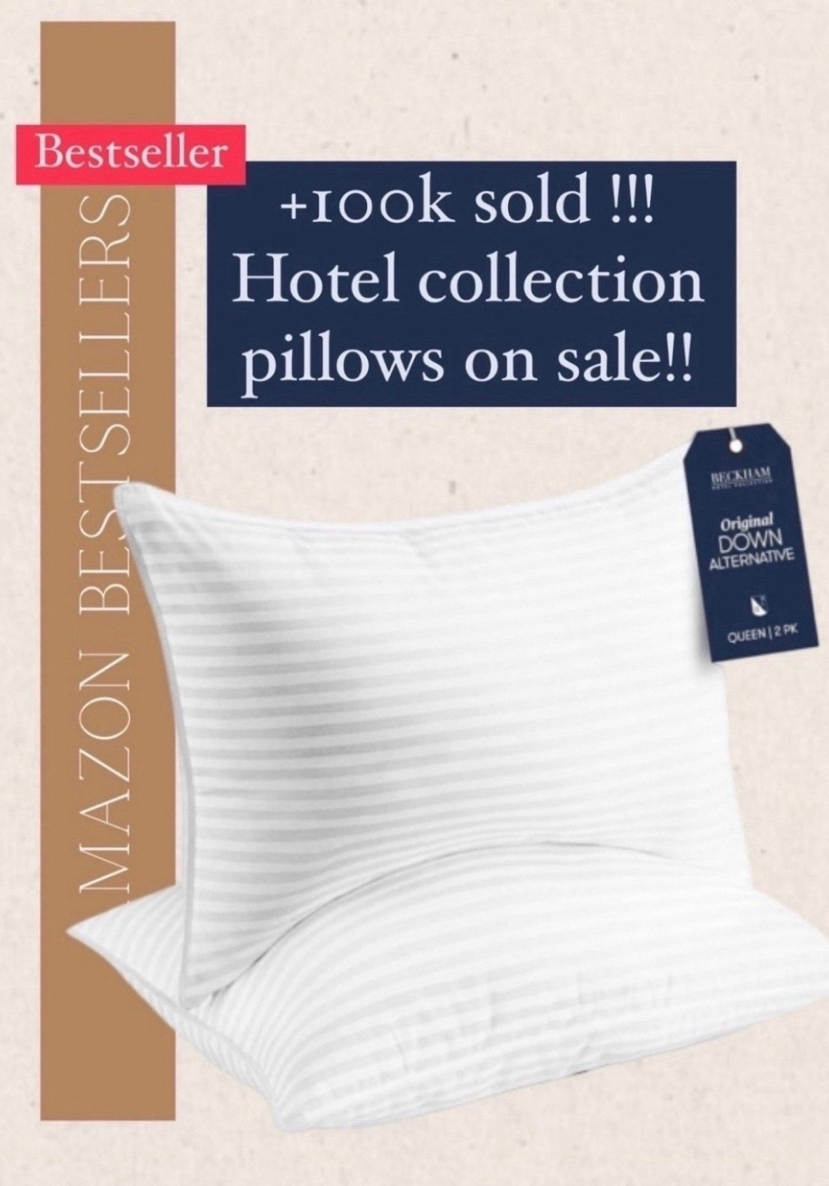 This hotel collection pillow has been a most loved bestseller and if you are in the market for new pillows then you should take a look.  There is a deal on it right now
