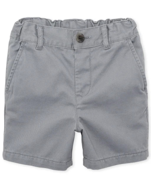 Baby and Toddler Boys Uniform Chino Shorts - fin gray | The Children's Place
