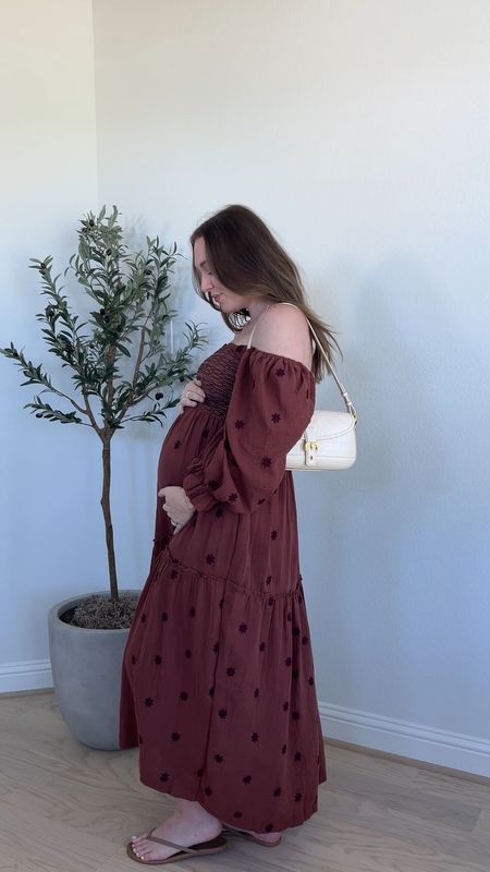 Free people look alike dress! Wearing my true size, perfect for a bump friendly spring outfit 🤍 
.
.
.
Spring dress, amazon dress, maternity, non maternity, summer dress, midi dress, floral dress, bump friendly, bump style. 

#LTKfindsunder50 #LTKbump #LTKstyletip