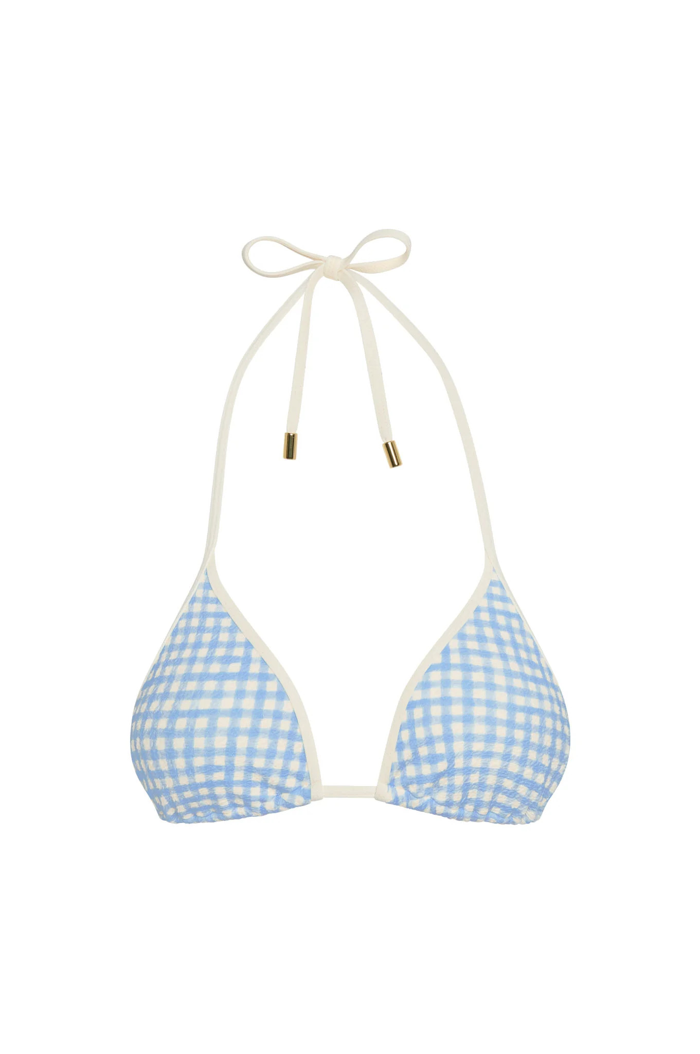 Palma Top Colorblock - Sky Gingham | Monday Swimwear