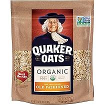 Quaker Old Fashioned Rolled Oats, USDA Organic, Non GMO Project Verified, 24oz Resealable Bags (Pack | Amazon (US)